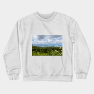 Skyline Drive Shenandoah, Blue Ridge Mountain Views, Flowers Crewneck Sweatshirt